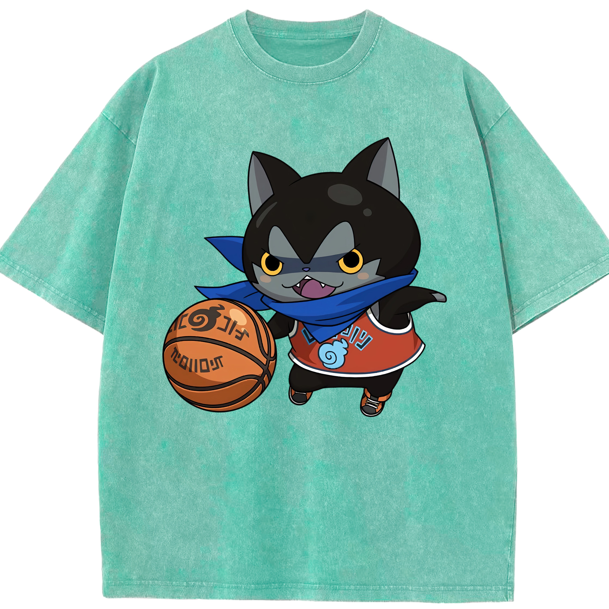 （画像用） 妖怪ウォッチ Yo-kai Watch 綿100% ヴィンテージ風 半袖Tシャツ（フロントプリント）